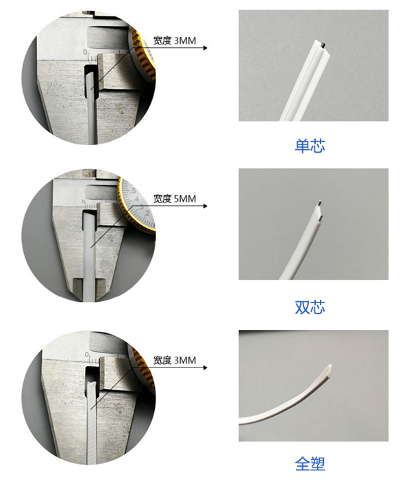 全塑鼻梁条规格